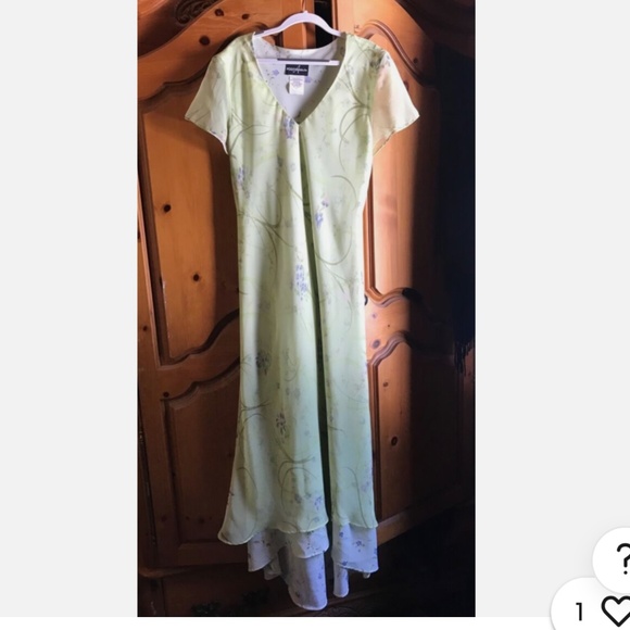 Spring floral layered chiffon dress size 8 - Picture 1 of 4